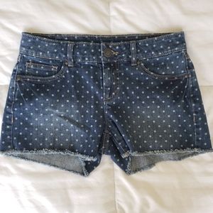 LC Lauren Conrad Cut Off Polka Dot Jeans Shorts
